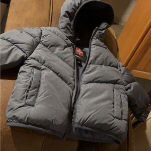 Gray Hooded Kids Jacket